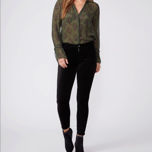 Paige Hoxton Ankle - Black Overdye Velvet size 28, skinny - Picture 4 of 16